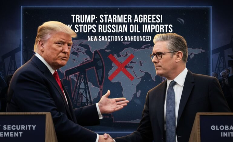 Trump Claims UK’s Starmer Agrees to Stop Russian Oil Imports Amid New Sanctions