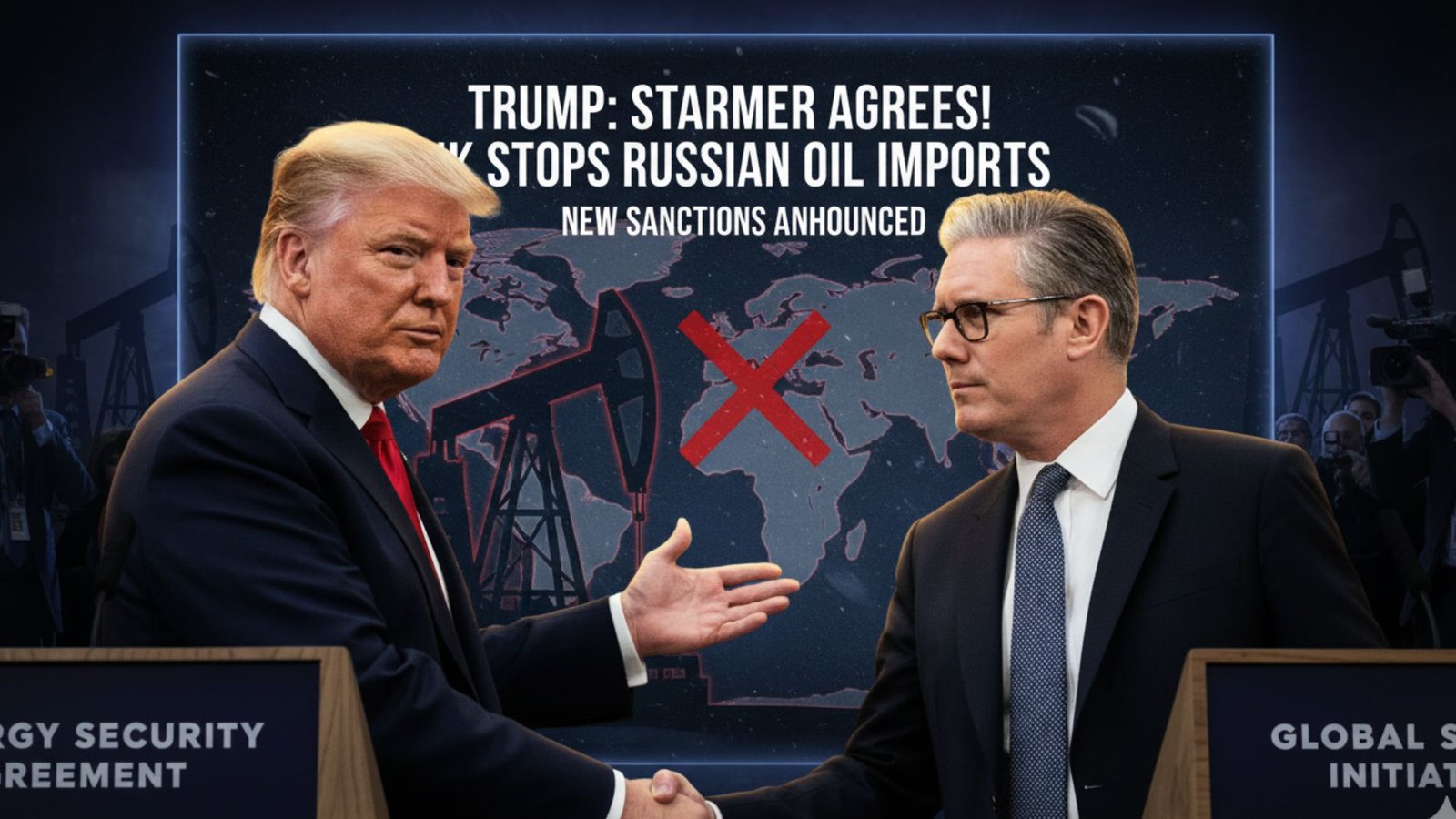 Trump Claims UK’s Starmer Agrees to Stop Russian Oil Imports Amid New Sanctions