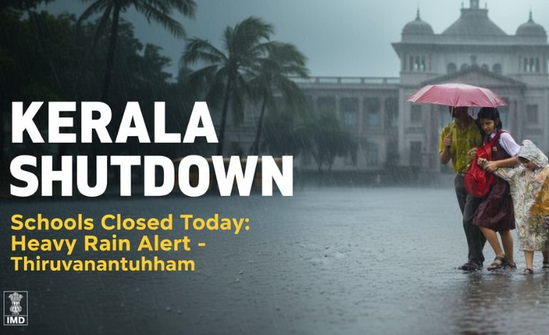 Thiruvananthapuram Schools Shut Today: Heavy Rain Alert Forces Holiday for Student Safety