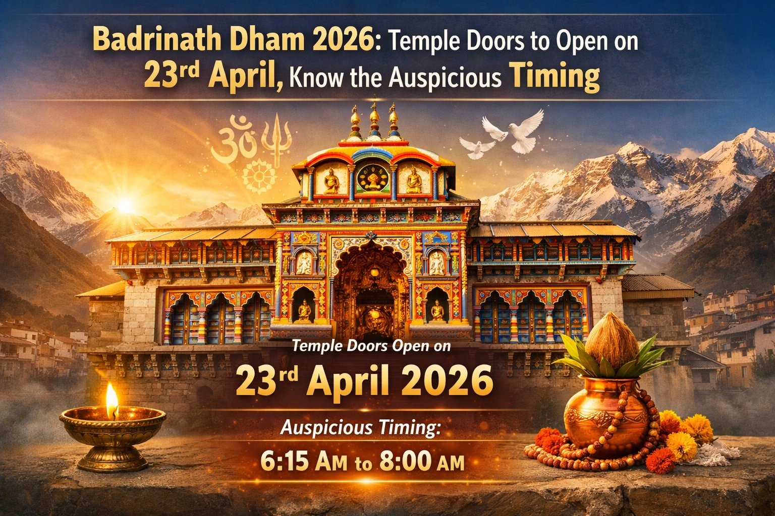 बदरीनाथ धाम कपाट 2026